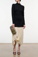 DONNA DRESS | BLACK IVORY BLACK IVORY / XS