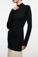 DONNA DRESS | BLACK IVORY BLACK IVORY / XS