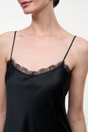 POSY SILK DRESS | BLACK BLACK / XS