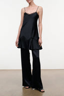 POSY SILK DRESS | BLACK BLACK / XS