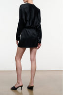 PHOEBE SILK MINI DRESS | BLACK BLACK / 4