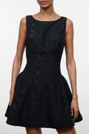 GWENETTE MINI DRESS | BLACK BLACK / 4