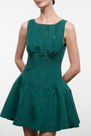 GWENETTE MINI DRESS | EMERALD EMERALD / 4