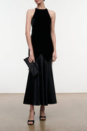 MARISOLE VELVET DRESS | BLACK BLACK / 4