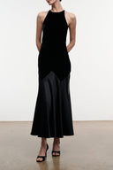 MARISOLE VELVET DRESS | BLACK BLACK / 4