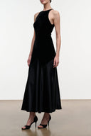 MARISOLE VELVET DRESS | BLACK BLACK / 4