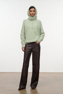 CASHMERE HOOD SCARF | SPEARMINT SPEARMINT
