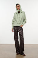 CASHMERE HOOD SCARF | SPEARMINT SPEARMINT