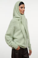 CASHMERE HOOD SCARF | SPEARMINT SPEARMINT