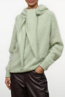 CASHMERE HOOD SCARF | SPEARMINT SPEARMINT