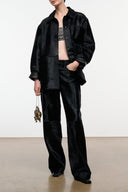 QUENTIN HAIRCALF JACKET | BLACK BLACK / XS