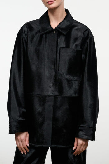 QUENTIN HAIRCALF JACKET | BLACK BLACK / XS