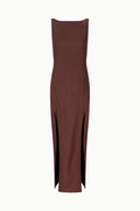COSTA LINEN DRESS | DARK OAK