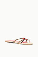 CARRIE SANDAL | CREAM RED ROSE CREAM RED ROSE / 36