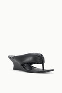JUNO WEDGE | BLACK BLACK / 36