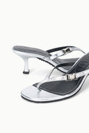 FLYNN KITTEN HEEL | SILVER