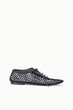 KIT LACE UP FLAT | BLACK