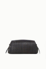 MAUDE SOFT CLUTCH | ESPRESSO WOVEN LEATHER