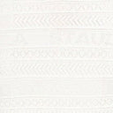 Ivory lace fabric close-up with geometric stitch and raised eyelet pattern