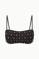 SARA BIKINI TOP | ESPRESSO STUDS