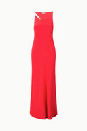 TOLUCA SILK DRESS | RED ROSE