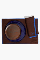 SABA LINEN PLACEMATS | ESPRESSO HENRY BLUE ESPRESSO HENRY BLUE