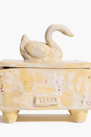 SWAN TRINKET BOX | NATURAL YELLOW GLAZE NATURAL YELLOW GLAZE