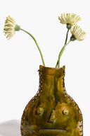 WHIPSTITCH HENRY VASE | GREEN NATURAL GLAZE GREEN NATURAL GLAZE